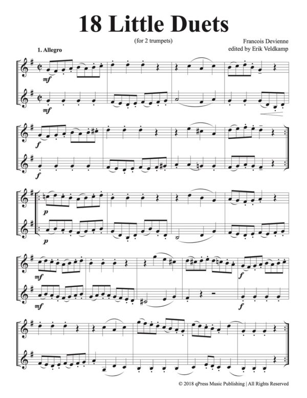 Veldkamp-Devienne, 18 Little Duets (for 2 trumpets)-p03