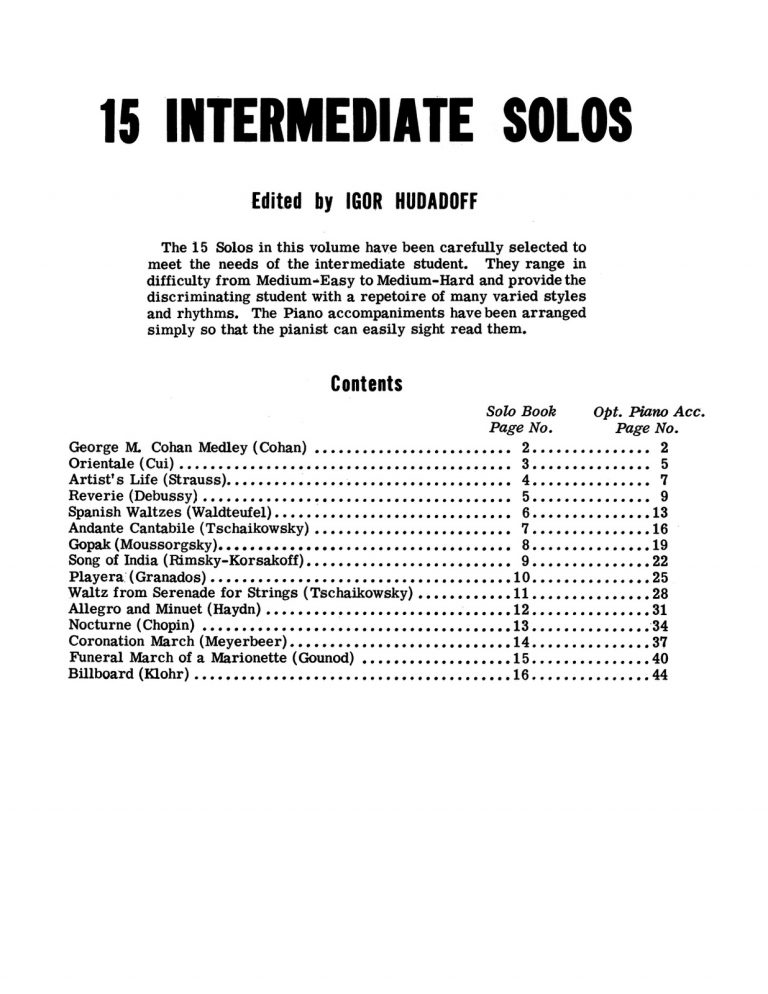 Hudadoff, 15 Intermediate Trombone Solos (Part & Score)-p03