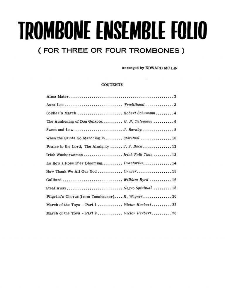 McLin, Trombone Ensemble Folio-p03