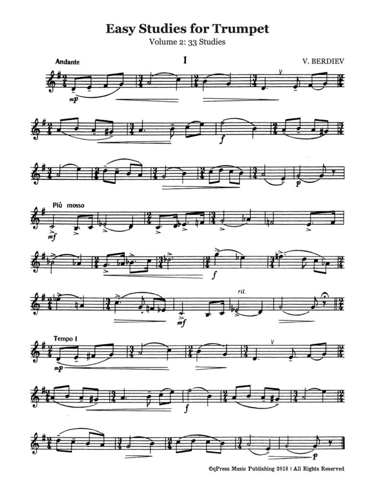 Berdiev, Easy Studies for Trumpet Vol.2-p03