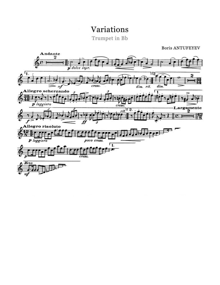 Antufeyev, Boris, Variations for Trumpet and Piano-p03