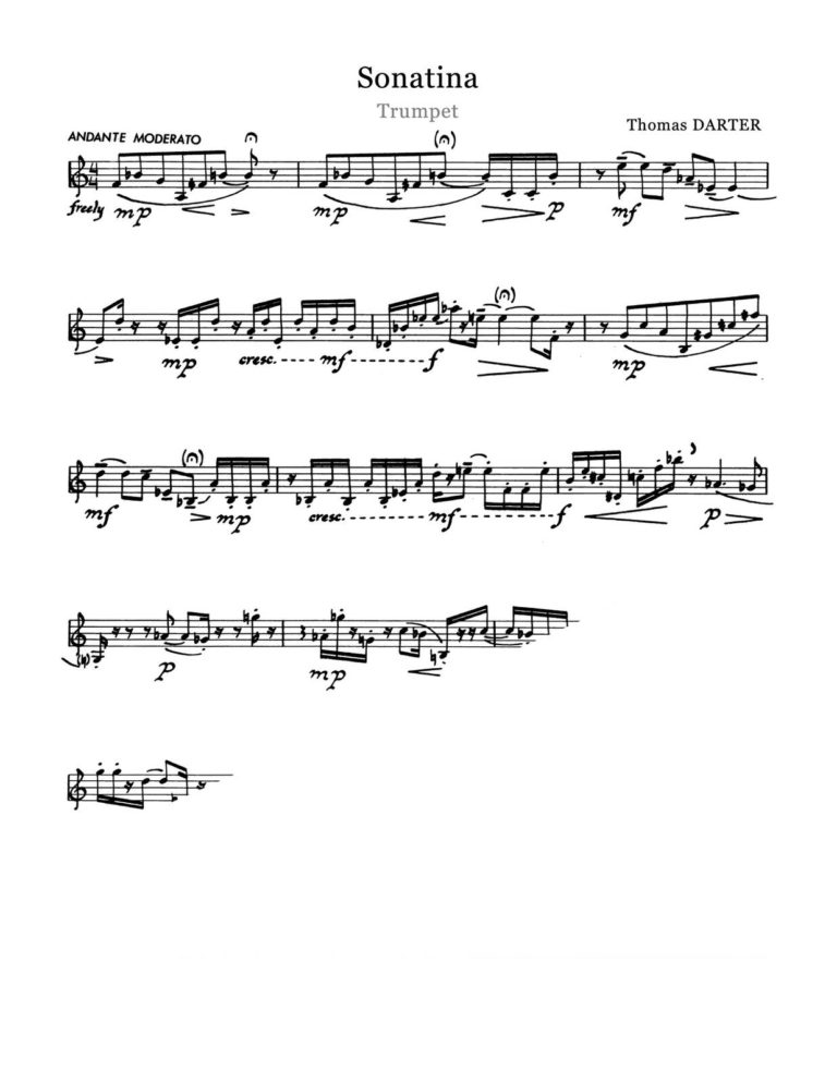 Darter, Sonatina (3 Aphorisms) for Unaccompanied Trumpet-p2