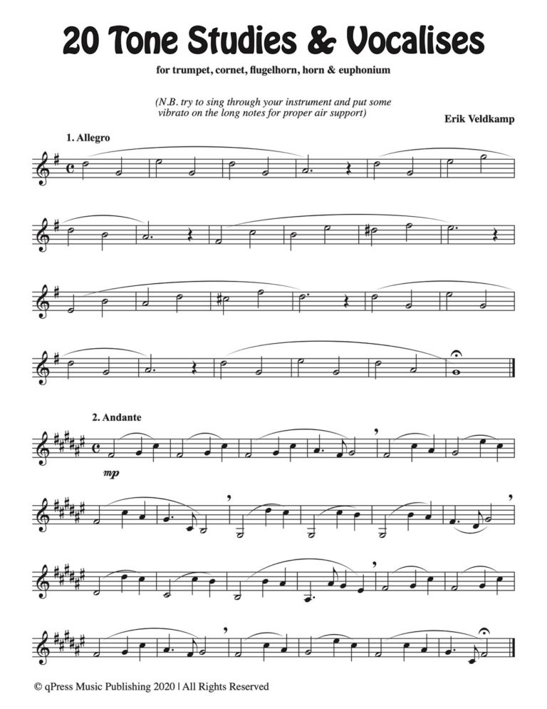 20 Tone Studies & Vocalises for Trumpet
