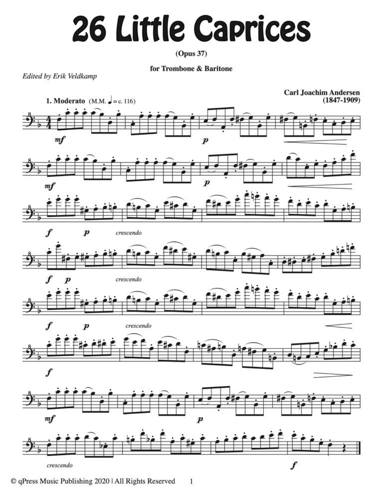 Andersen-Veldkamp, 26 Little Caprices Trombone and Baritone-p03
