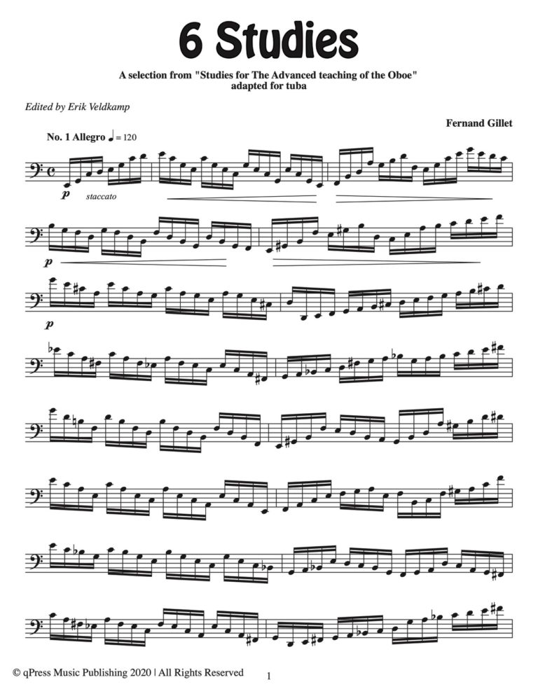 Gillet - 6 Studies for Tuba - Score-p03