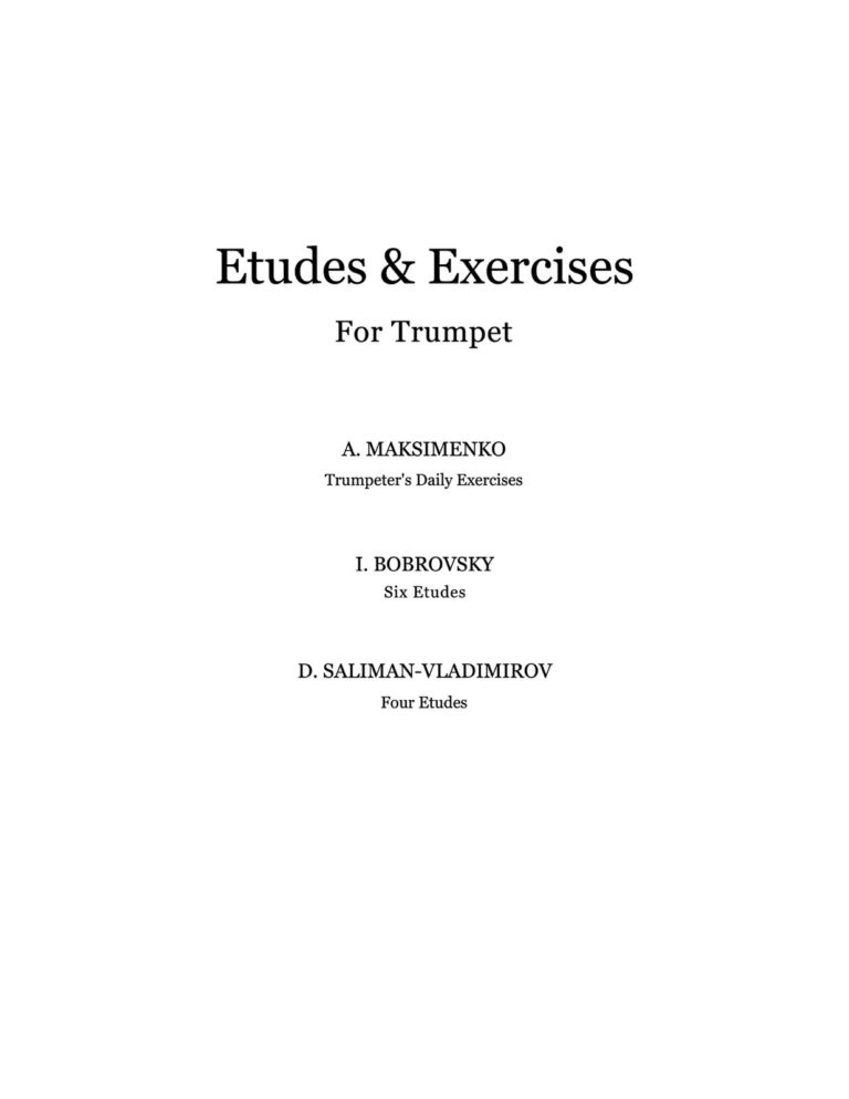 Maksimenko, Daily Studies & Exercises for Trumpet-p03