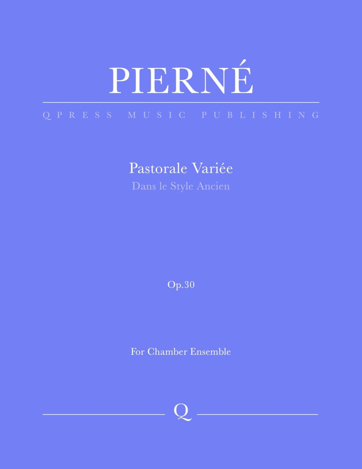 Pierné, Pastorale Variée Parts and Score-p01