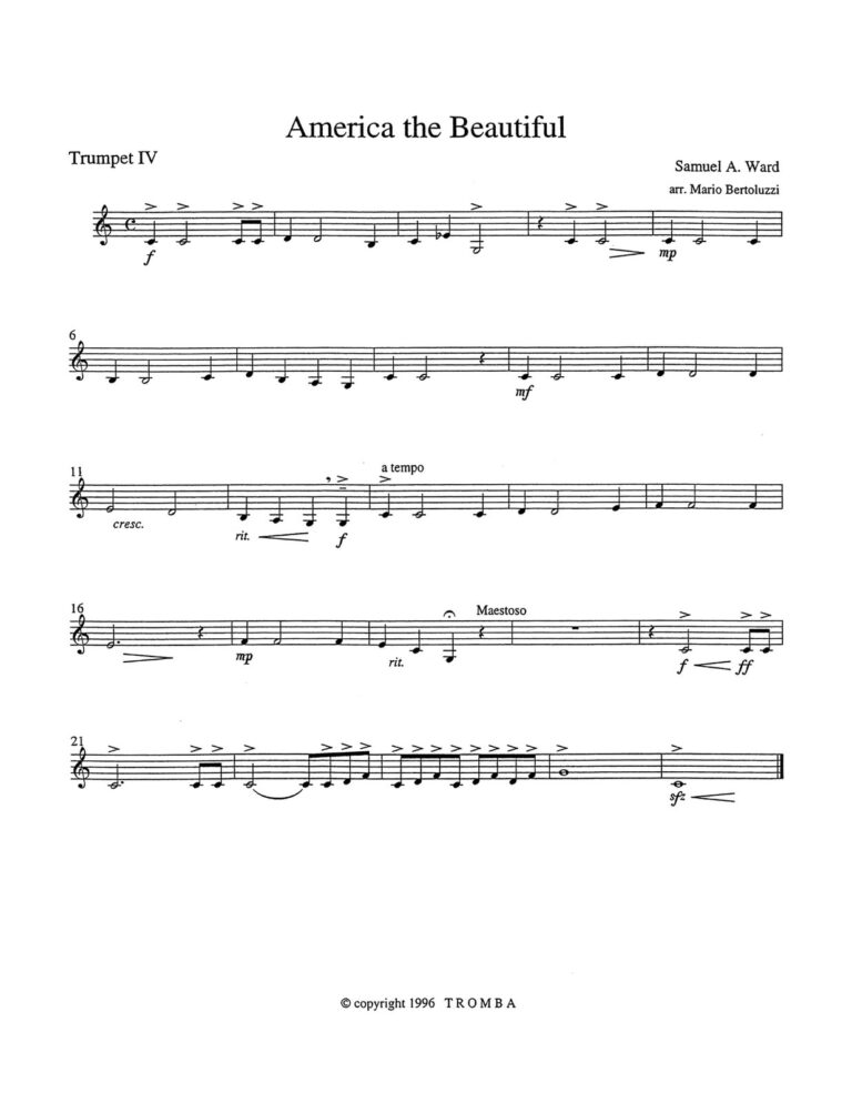 Bertoluzzi, An American Collection for Trumpet Quartet-p17