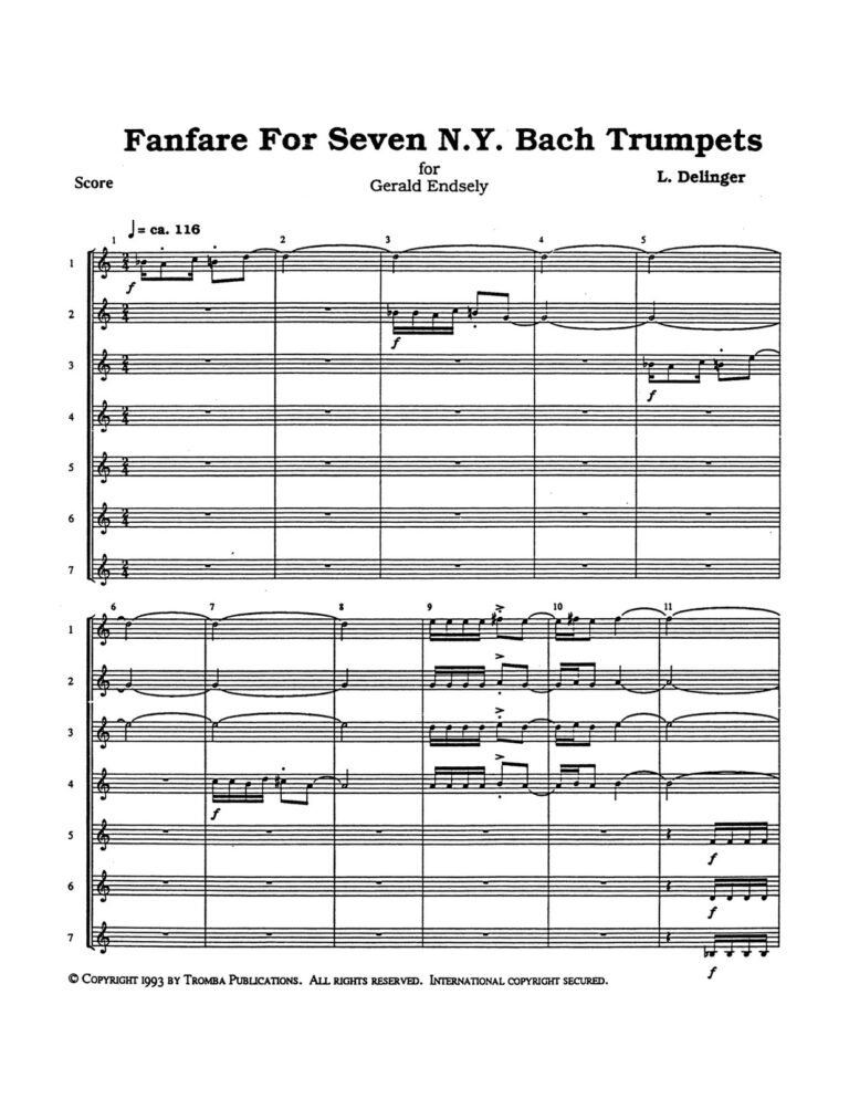 (Chamber) Delinger, Fanfare for Seven N.Y. Bach Trumpets-p17