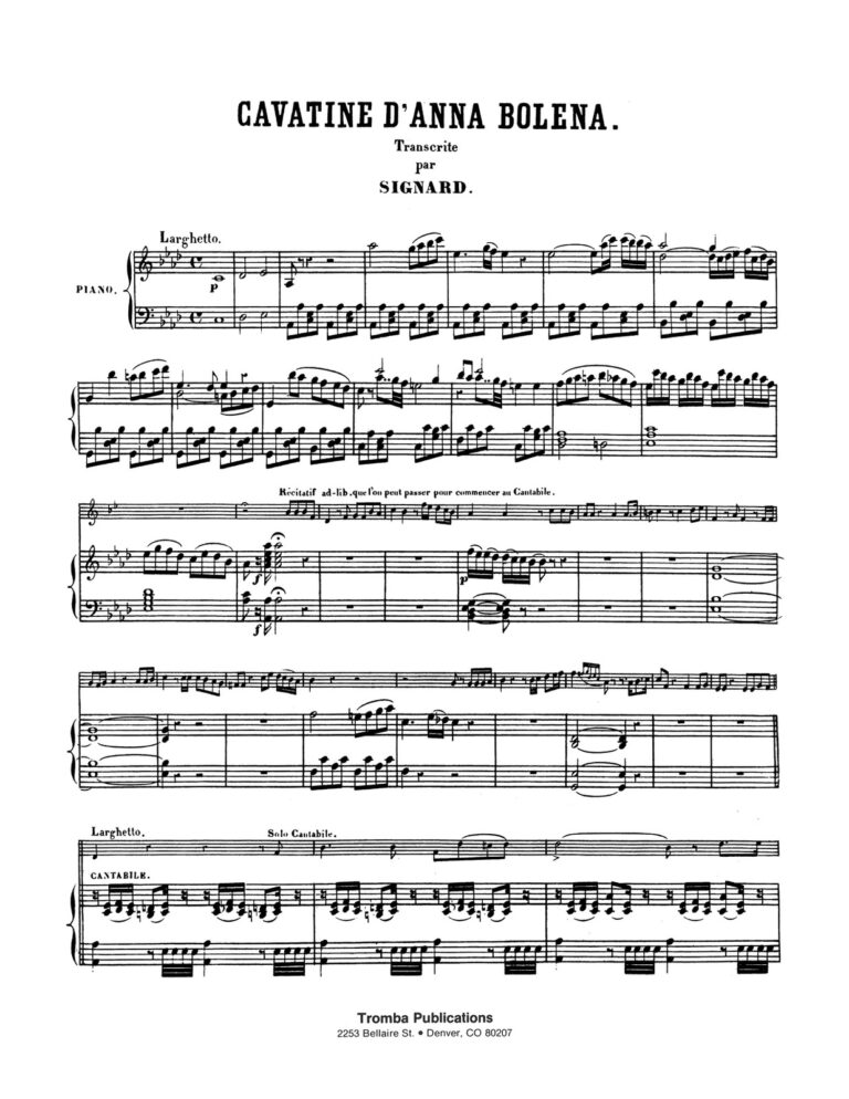 Donizetti arr. Signard, Variations on Cavatine d'Anna Bolena for Trumpet and Piano-p5
