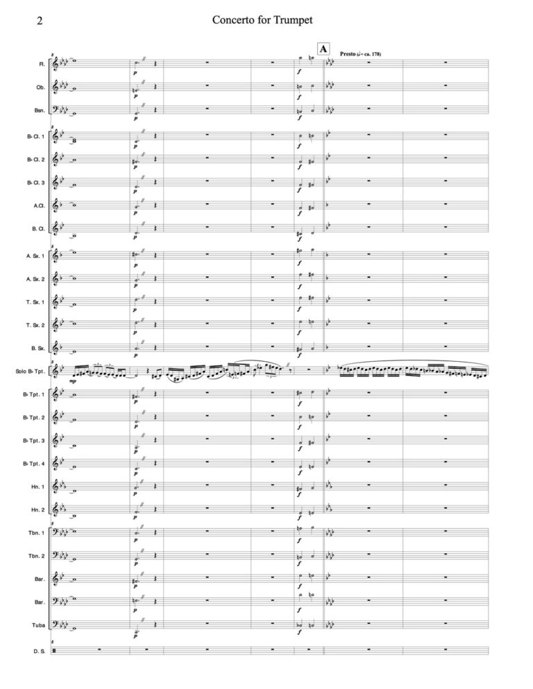 James, Concerto for Trumpet and Wind Band-p58