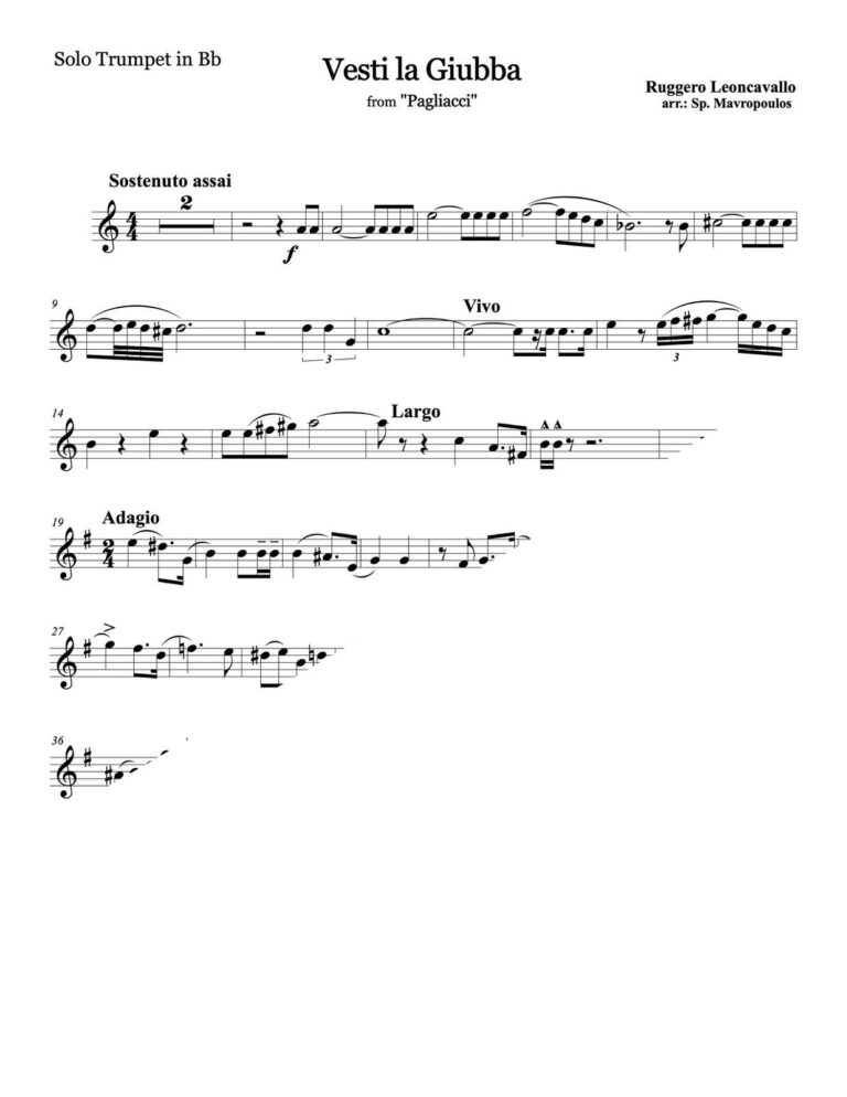 Leoncavallo, Vesti la Giubba for Trumpet and Wind Ensemble-p03