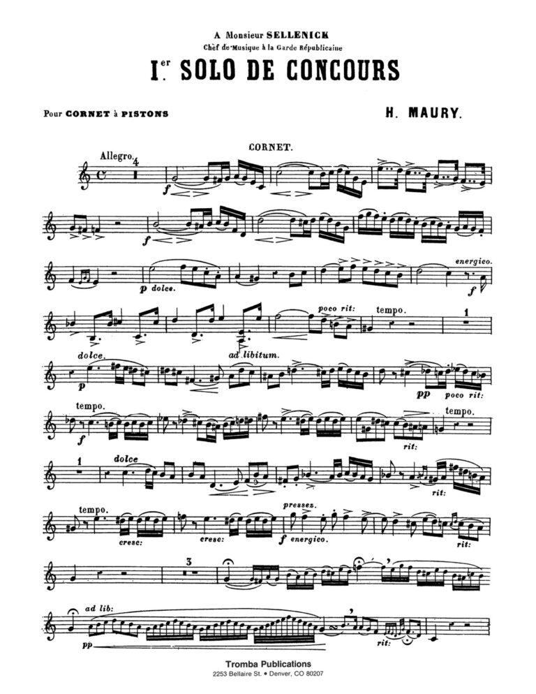 Maury, 1st Solo de Concours for Trumpet and Piano-p03