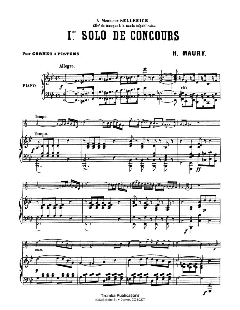 Maury, 1st Solo de Concours for Trumpet and Piano-p08