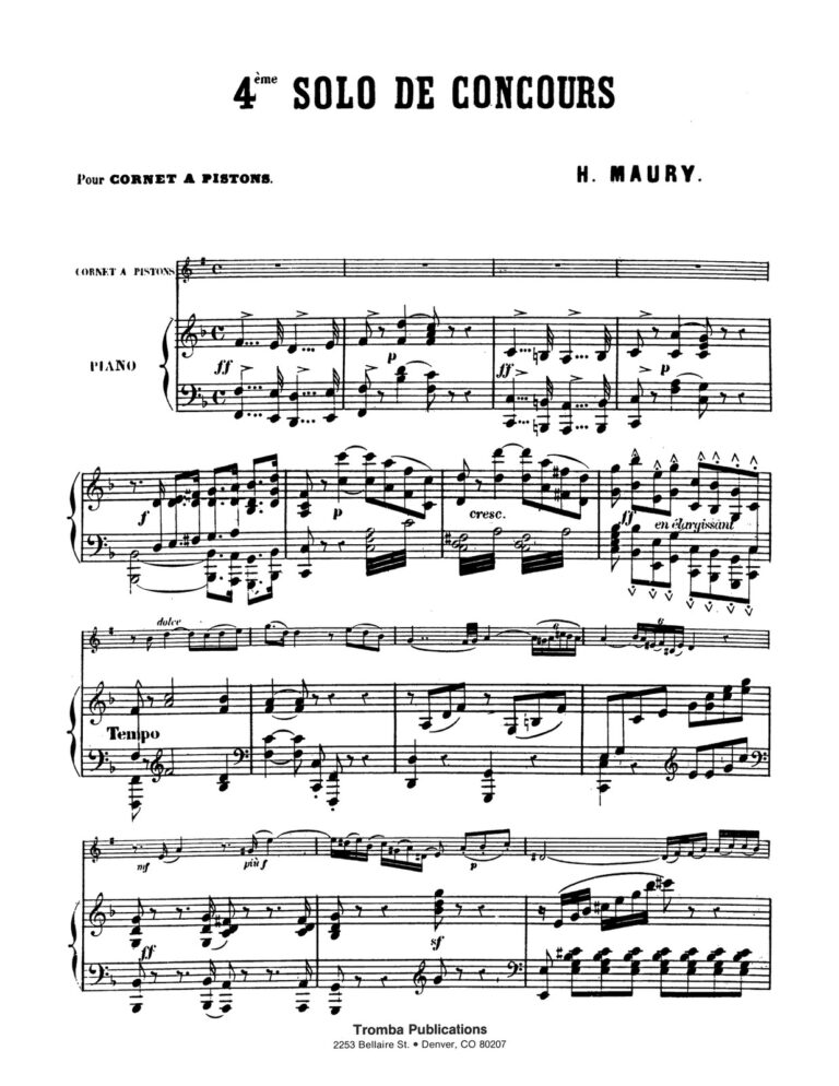Maury, 4th Solo de Concours for Trumpet and Piano-p07