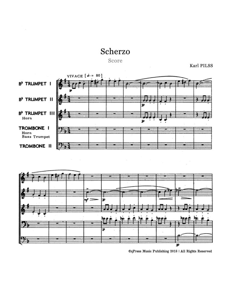 Pilss, Scherzo for Brass Quintet-p18