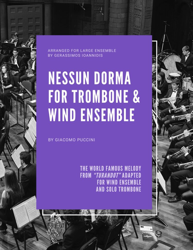 Puccini, Nessun Dorma for Trombone and Wind Ensemble-p01