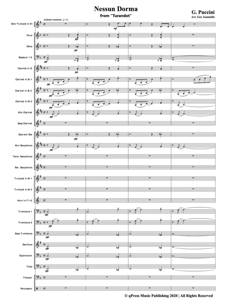 Puccini, Nessun Dorma for Trombone and Wind Ensemble-p51