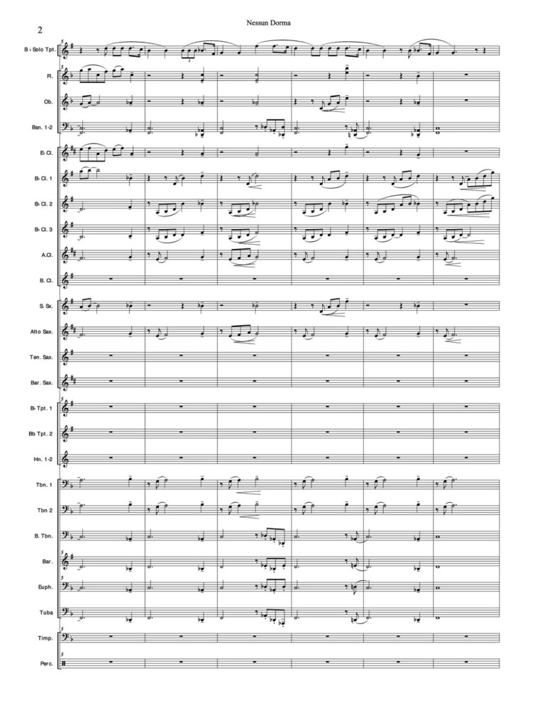 Puccini, Nessun Dorma for Trombone and Wind Ensemble-p52