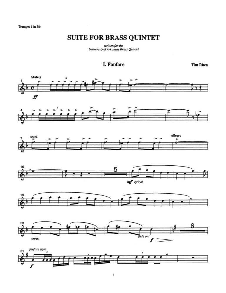 Rhea, Suite for Brass Quintet-p03