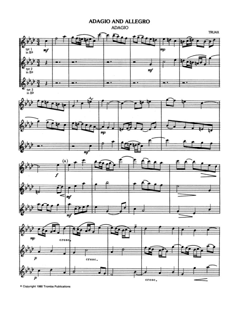 Traux, Adagio and Allegro for 3 Piccolo Trumpets-p3