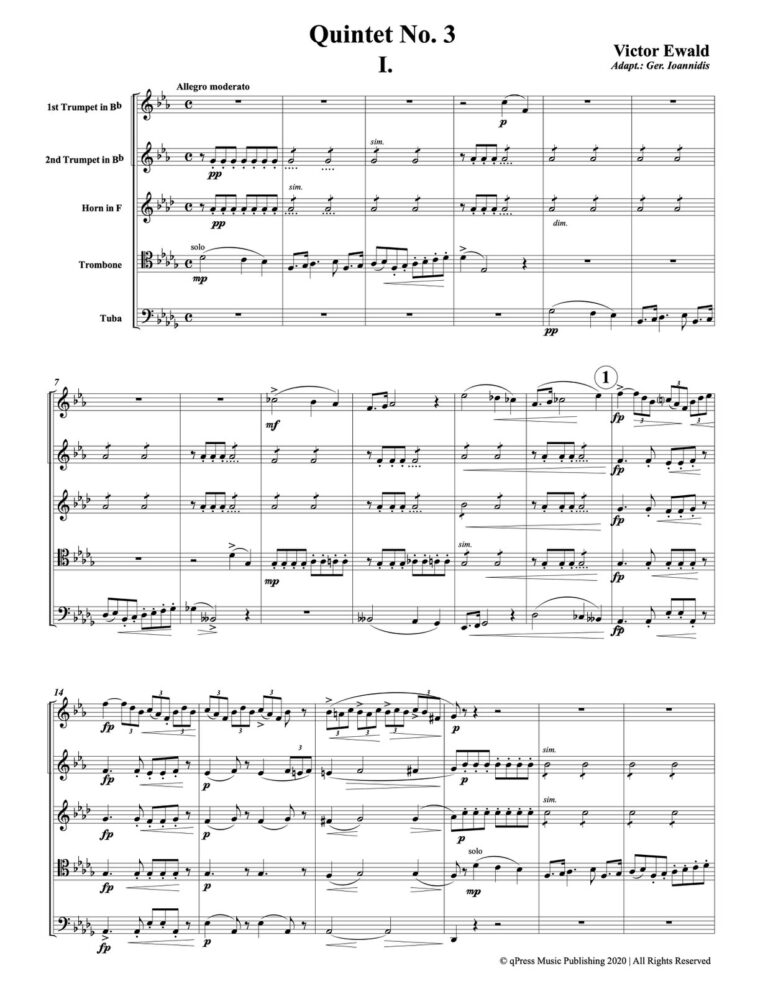 Ewald, Quintet No.3 (Score & Parts)-p003