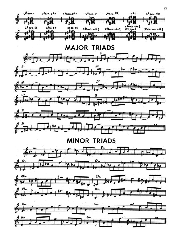 All Chords for Trumpet