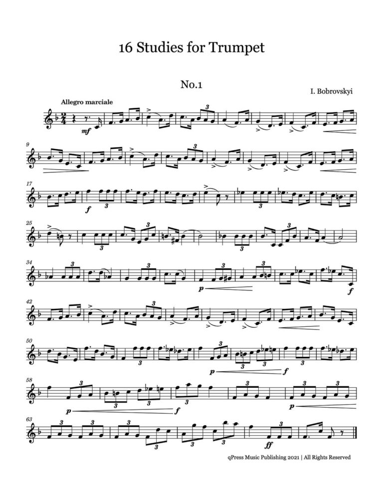 Bobrovsky, 16 Studies for Trumpet-p02