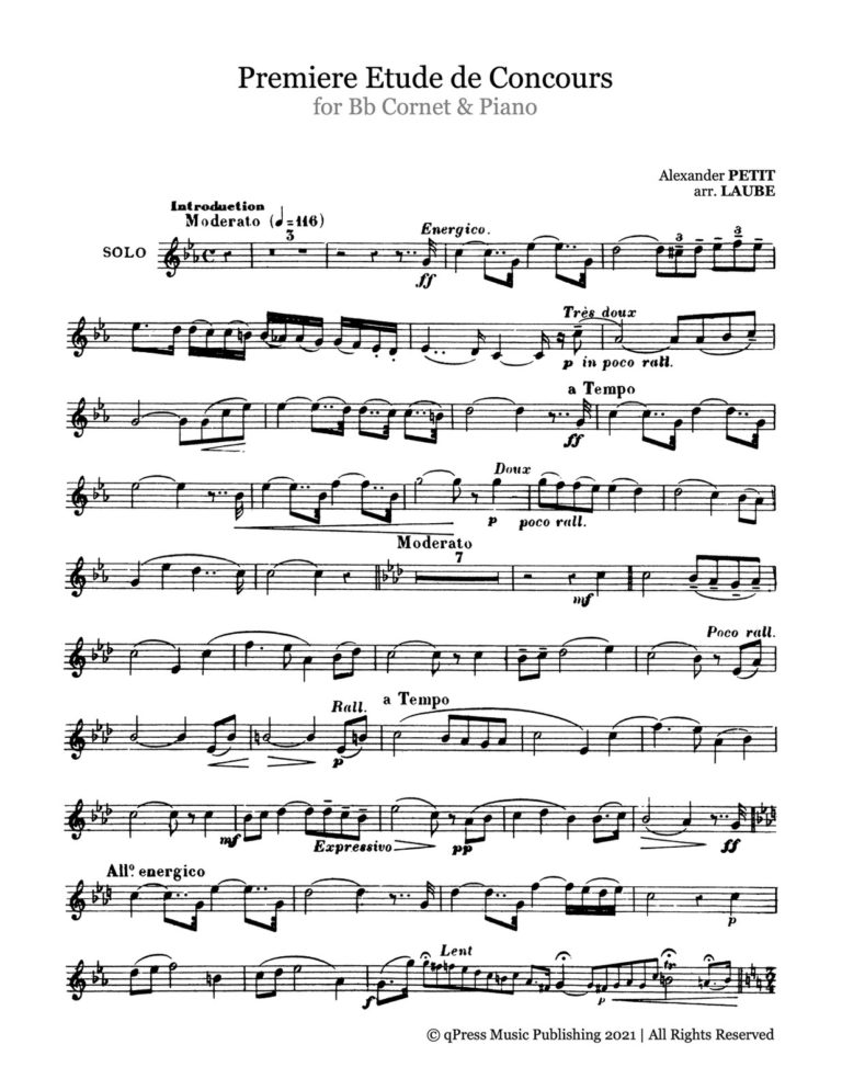 Petit, Premiere Etude de Concours (Solo and Score)-p02
