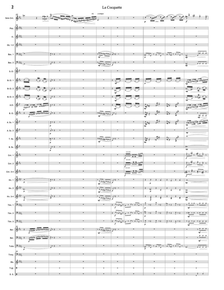 Bellstedt, La Cocquette for Cornet and Wind Ensemble-p086