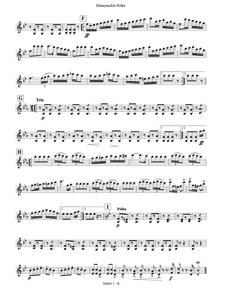 Casey, Honeysuckle Polka for Cornet and Orchestra-p20