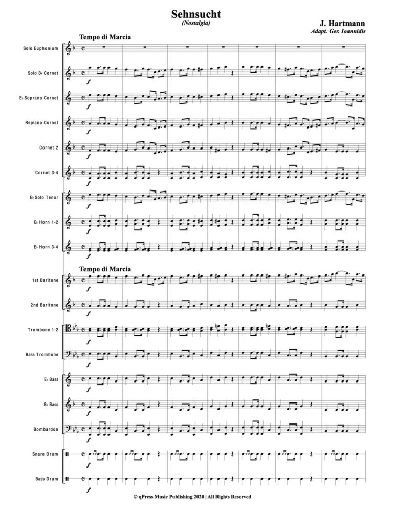 Hartmann, Sehnsucht for Euphonium and Wind Ensemble-p55