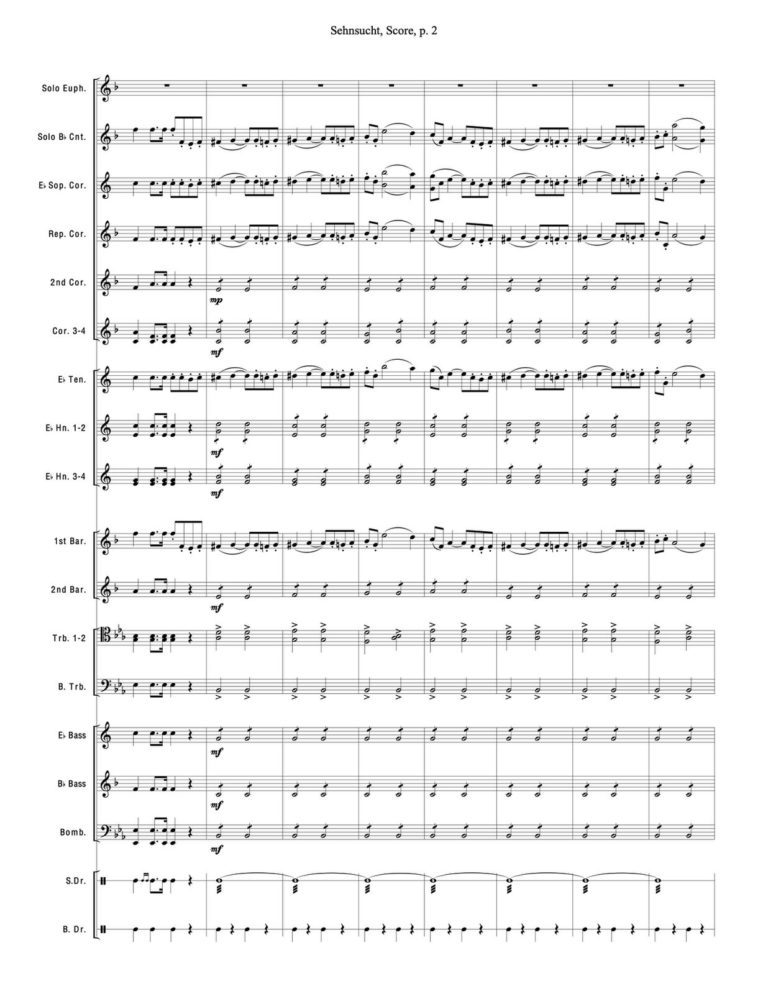 Hartmann, Sehnsucht for Euphonium and Wind Ensemble-p56