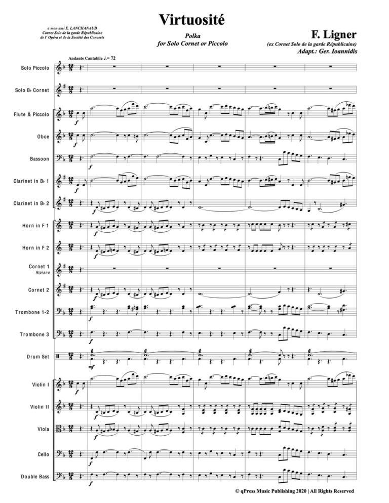 Ligner, Virtuosité for Trumpet and Orchestra-p57