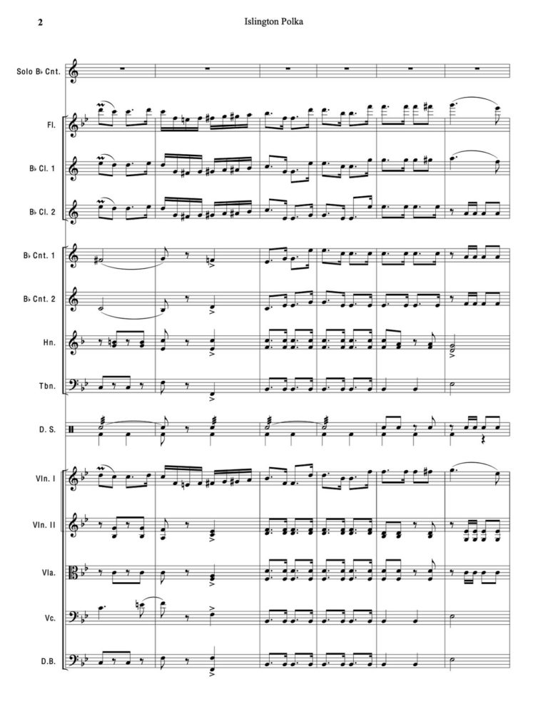 Rollinson, Islington Polka for Trumpet and Orchestra-p32