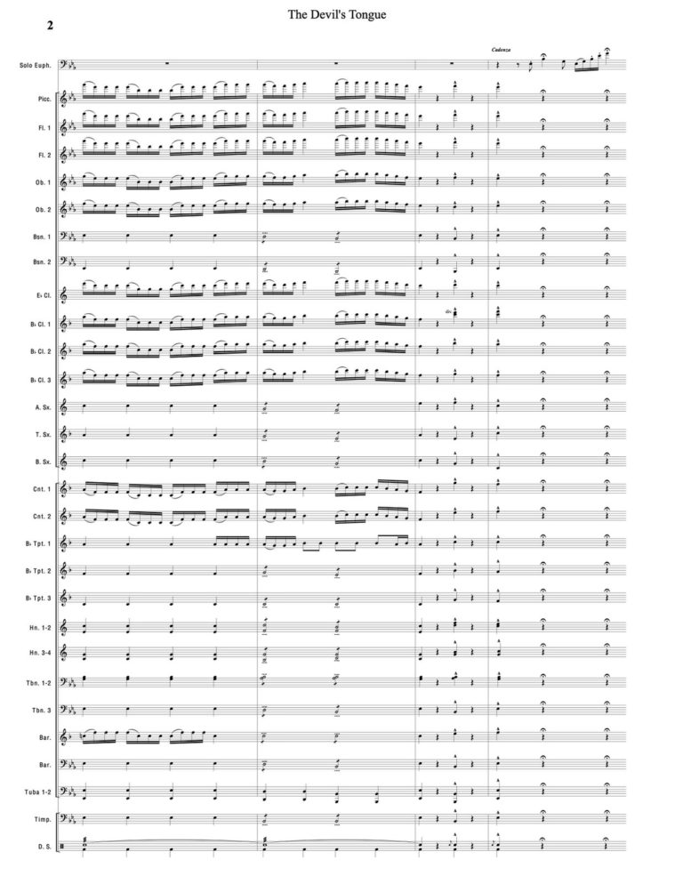 Schmidt, The Devil's Tongue for Euphonium and Band-p080