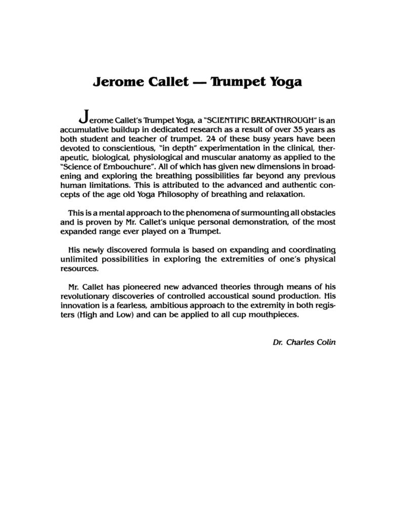 Trumpet Yoga by Callet, Jerome - qPress
