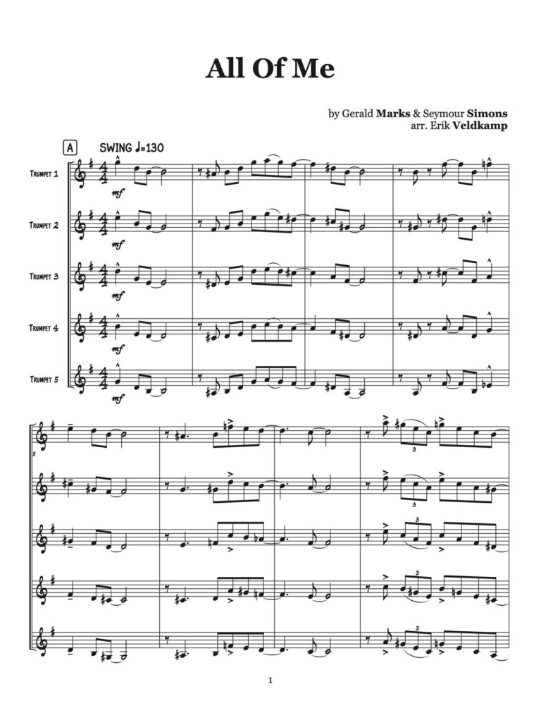 Veldkamp, 50 Swinging Trumpet Quintets Vol. 2 (Score)-p34
