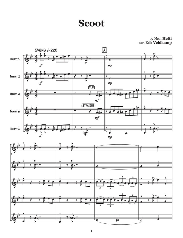 Veldkamp, 50 Swinging Trumpet Quintets Vol. 3 (Score)-p09
