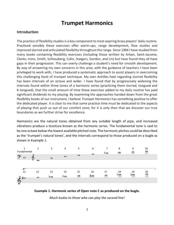 Trumpet Harmonics, A Systematic Approach to Greater Flexibility