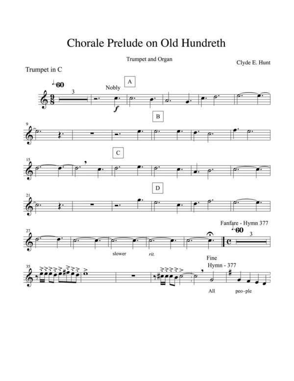 Clyde Hunt's Complete Trumpet & Organ Works