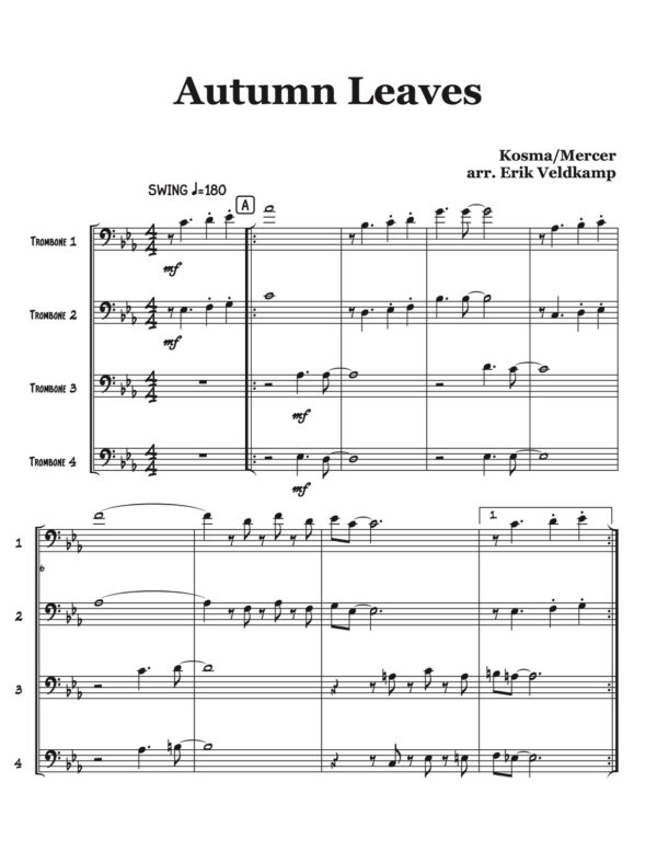 Veldkamp, Swinging Trombone Quartets Vol.1 (Score)-p34