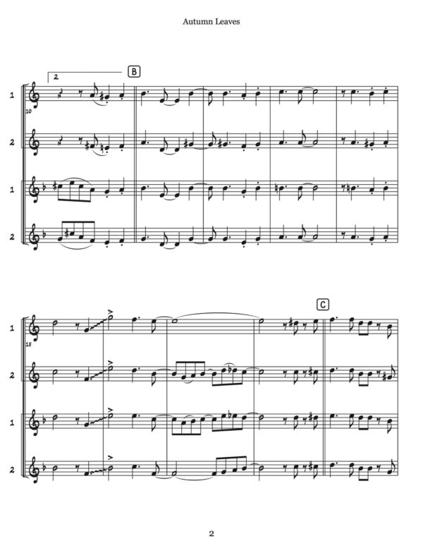 Veldkamp, 50 Swinging Hn-Tpt Quartets Vol.1 (Score)-p39