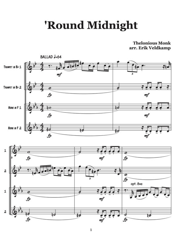 Veldkamp, 50 Swinging Hn-Tpt Quartets Vol.2 (Score)-p49-1