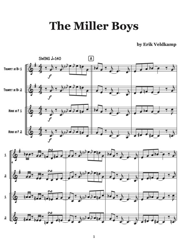 Veldkamp, 50 Swinging Hn-Tpt Quartets Vol.4 (Score)-p48-1