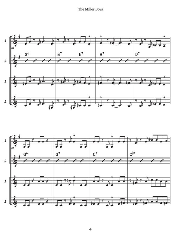 Veldkamp, 50 Swinging Hn-Tpt Quartets Vol.4 (Score)-p51-1