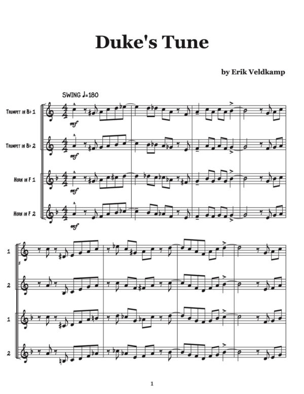 Veldkamp, 50 Swinging Hn-Tpt Quartets Vol.5 (Score)-p28