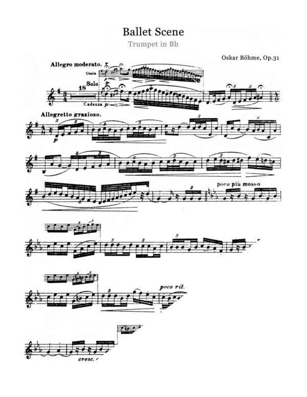Ballet Scene for Trumpet and Piano