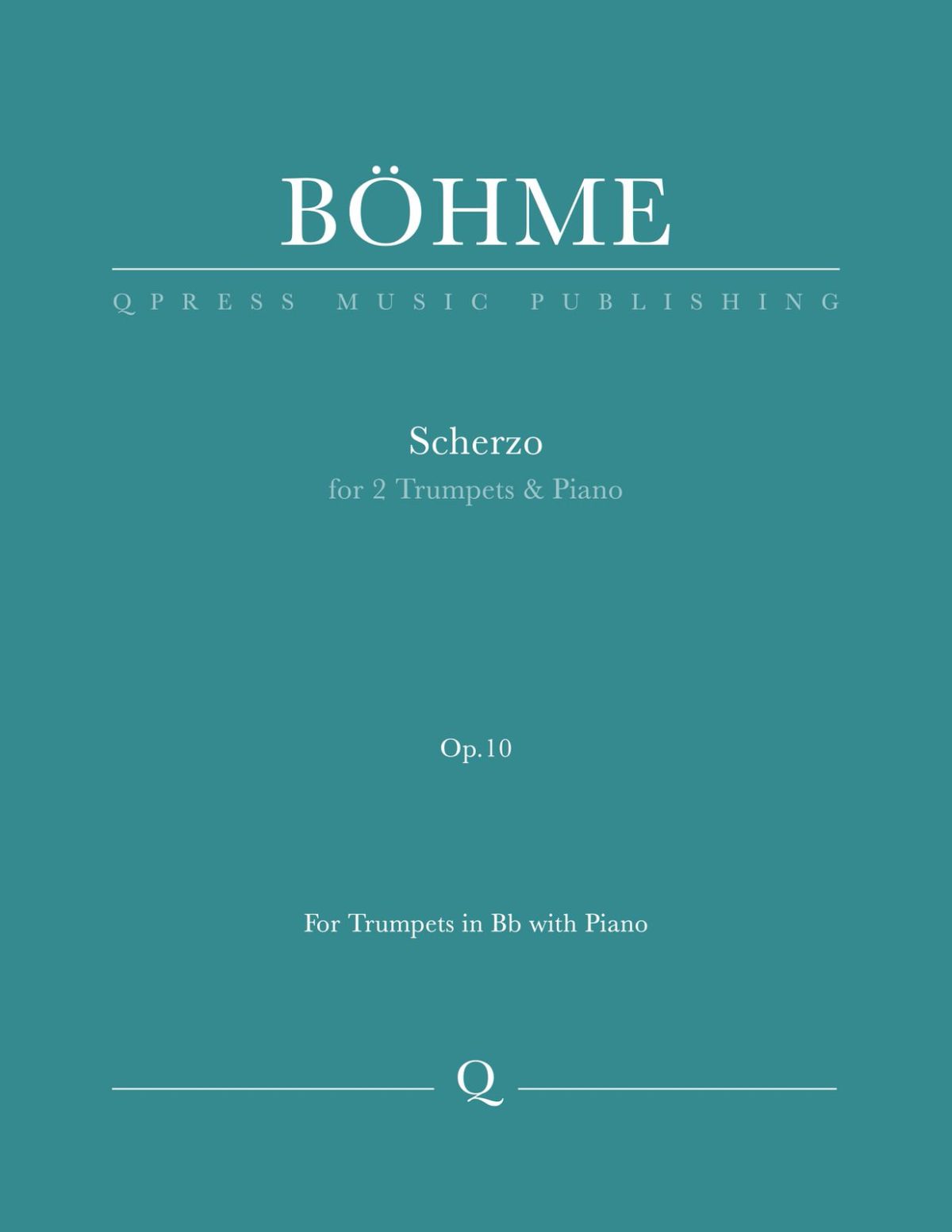 Bohme, Scherzo for Two Trumpets and Piano-p01
