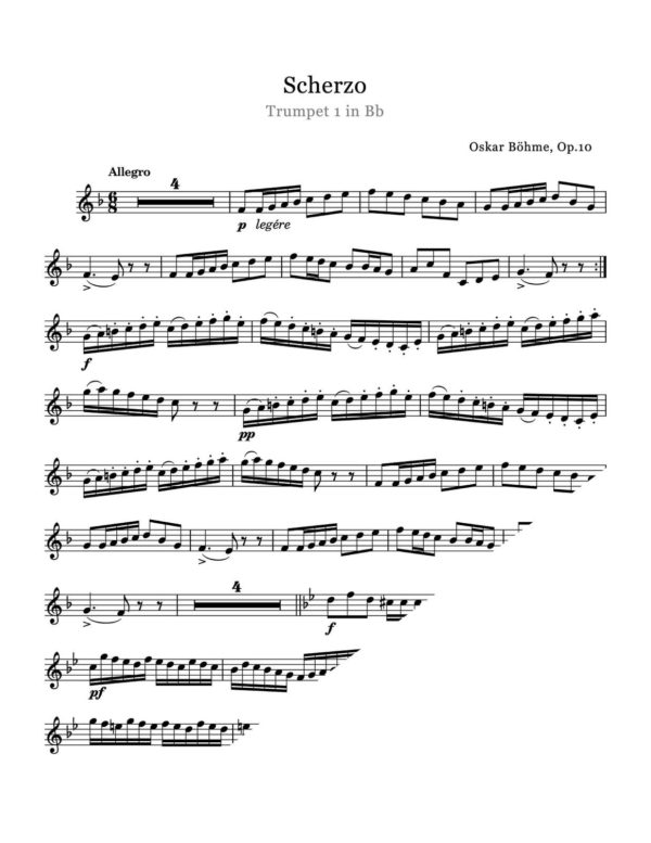 Bohme, Scherzo for Two Trumpets and Piano-p03